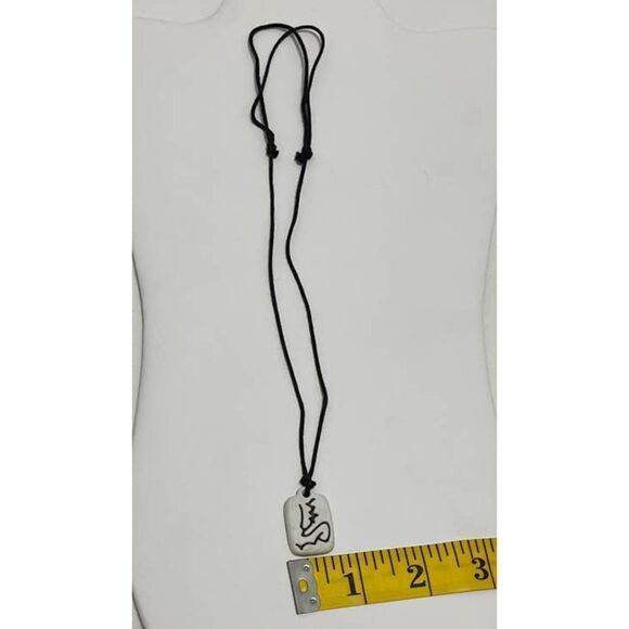 ‎Chinese Astrology Porcelain Horse Necklace Black - Picture 3 of 10